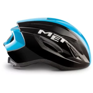 Alternative view of MET STRALE CE BLACK CYAN PANEL | GLOSSY
