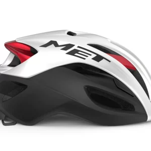 Alternative view of MET RIVALE MIPS CE WHITE BLACK RED METALLIC | MATT  GLOSSY